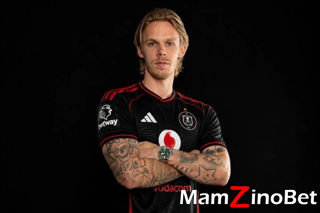 HOLec0oXMAASpmP-1024x683 Meet Sebastian Pedersen: Orlando Pirates' New Striker, His Record and Playing Style