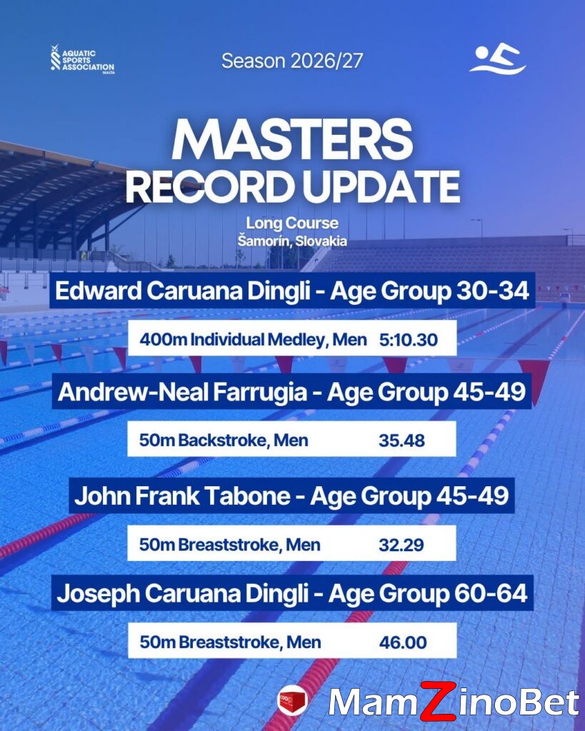 masters-records-819x1024 Malta masters swimmers shatter four national records in Slovakia